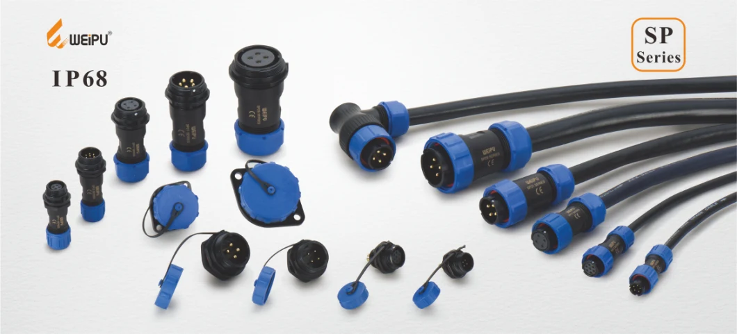 China Factory Weipu Waterproof Terminal Cable Connector and Plug Welding Cable Connector