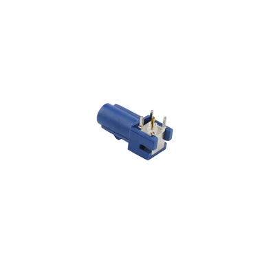 Fakra C Blue SMB Plug Male PCB Mount Connecteur à angle droit pour systèmes de communication GPS RF