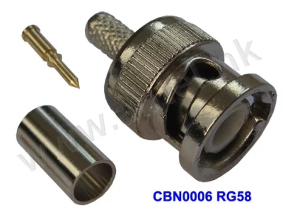 Type de sertissage Connecteur BNC mâle pour RG58 RG59 RG6 RG213