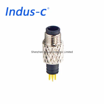 Connecteur M5 de moule circulaire mâle étanche à 4 broches